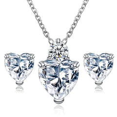 Heart Crystal Jewelry Set